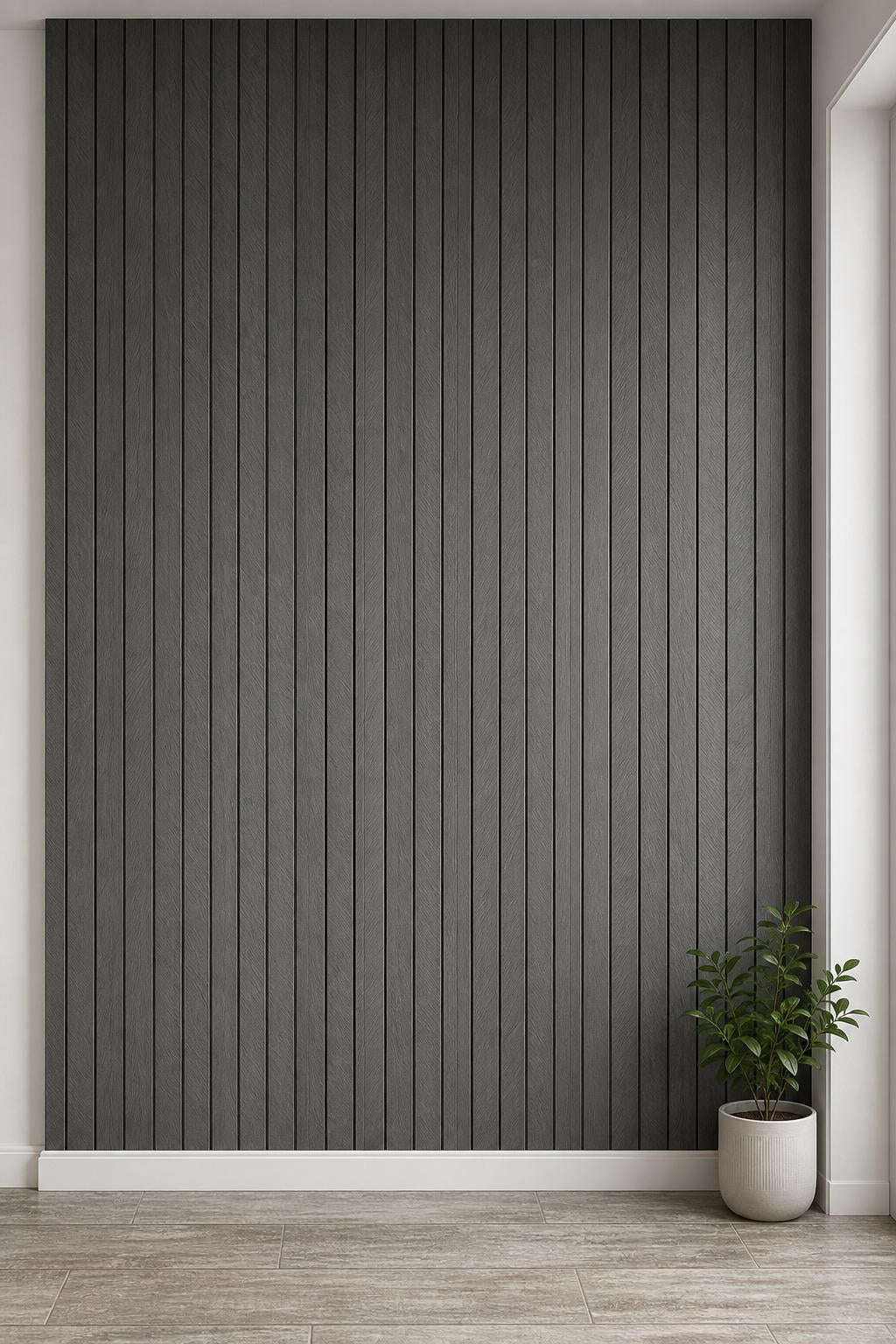 Wall panel Gris instalado en pared